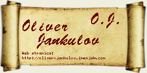 Oliver Jankulov vizit kartica